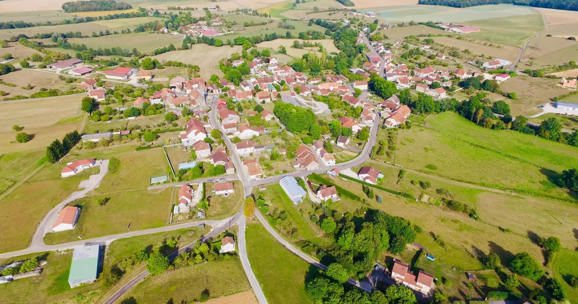 Vue aérienne de Vauconcourt
